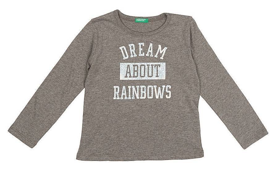 ΜΠΛΟΥΖΑ ΜΑΚΡΥΜΑΝΙΚΗ BENETTON 9 WINTER GIRL ΓΚΡΙ ΜΕΛΑΝΖΕ (90 CM)-(2 ΕΤΩΝ) BENETTON