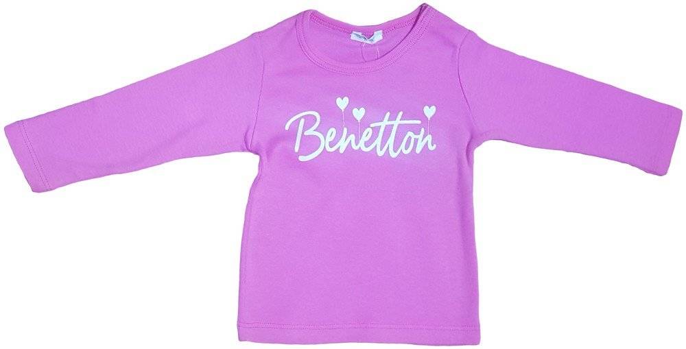 ΜΠΛΟΥΖΑ ΜΑΚΡΥΜΑΝΙΚΗ BENETTON BASICO BABY ΦΟΥΞΙΑ (62 CM)-(3-6 ΜΗΝΩΝ)
