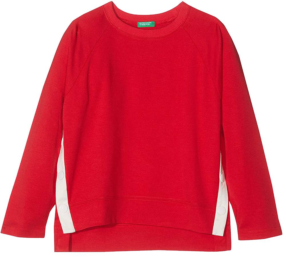 ΜΠΛΟΥΖΑ ΜΑΚΡΥΜΑΝΙΚΗ BENETTON COLOR GIRL LUG ΚΟΚΚΙΝΟ (100 CM)-(3-4 ΕΤΩΝ)