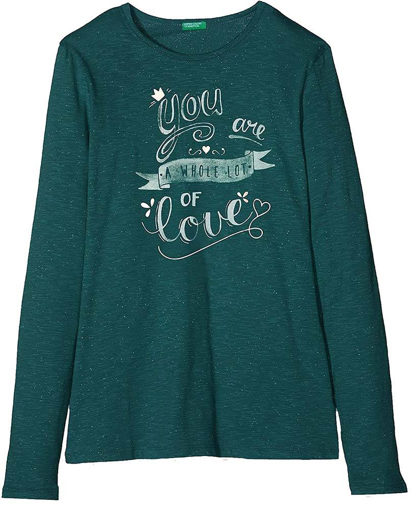 ΜΠΛΟΥΖΑ ΜΑΚΡΥΜΑΝΙΚΗ BENETTON 3 INDIGO GIRL ΚΥΠΑΡΙΣΣΙ (90 CM)-(2 ΕΤΩΝ)