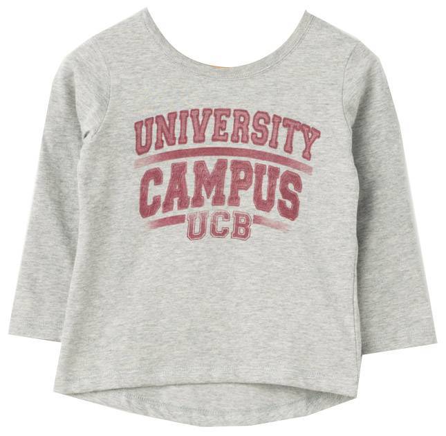 ΜΠΛΟΥΖΑ ΜΑΚΡΥΜΑΝΙΚΗ BENETTON P. COLLEGE 1 G ΓΚΡΙ ΜΕΛΑΝΖΕ (82 CM)-(1-2 ΕΤΩΝ)