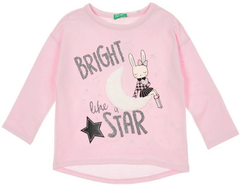 ΜΠΛΟΥΖΑ ΜΑΚΡΥΜΑΝΙΚΗ BENETTON 5G IMPIANTO OCT ΡΟΖ (82 CM)-(1-2 ΕΤΩΝ) BENETTON