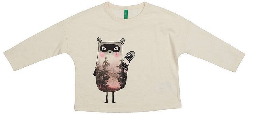 ΜΠΛΟΥΖΑ ΜΑΚΡΥΜΑΝΙΚΗ BENETTON TRIP TO C. 2 G ΛΕΥΚΟ (90 CM)-(2 ΕΤΩΝ)