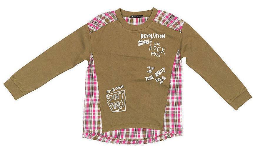 ΜΠΛΟΥΖΑ ΜΑΚΡΥΜΑΝΙΚΗ SISLEY DO IT YOURS ΚΑΡΟ ΛΑΔΙ/ΡΟΖ (140 CM)-(8-9 ΕΤΩΝ) SISLEY