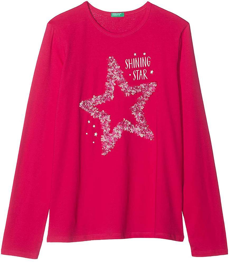 ΜΠΛΟΥΖΑ ΜΑΚΡΥΜΑΝΙΚΗ BENETTON FUNZIONE 1 GIRL ΜΠΟΡΝΤΩ (82 CM)-(1-2 ΕΤΩΝ) BENETTON