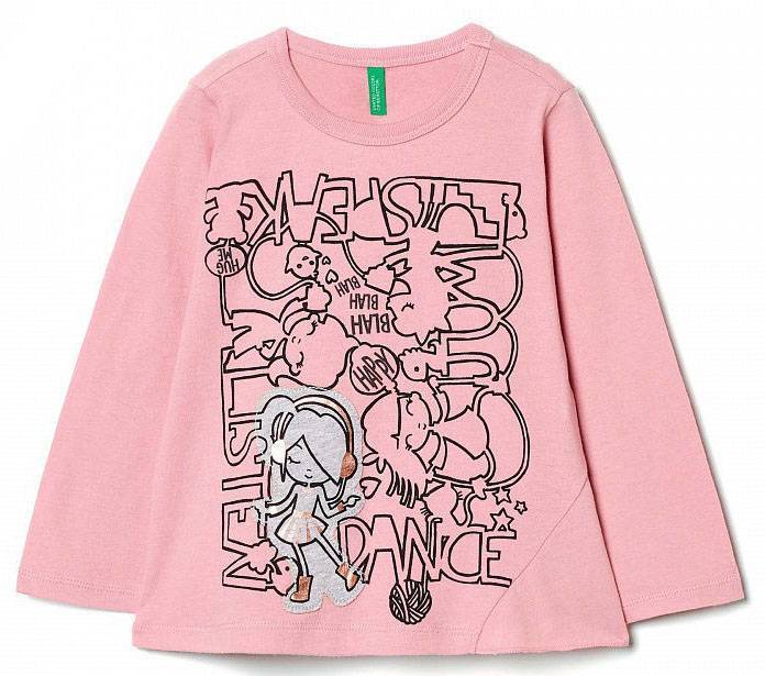 ΜΠΛΟΥΖΑ ΜΑΚΡΥΜΑΝΙΚΗ BENETTON MODERN MOB G ΡΟΖ (82 CM)-(1-2 ΕΤΩΝ) BENETTON