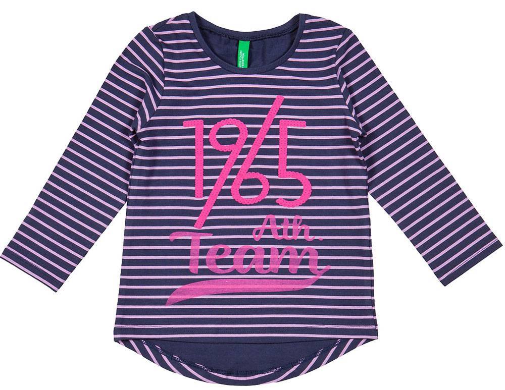 ΜΠΛΟΥΖΑ ΜΑΚΡΥΜΑΝΙΚΗ BENETTON FOUNDATION TK ΜΠΛΕ ΣΚΟΥΡΟ/ΜΩΒ (82 CM)-(1-2 ΕΤΩΝ)