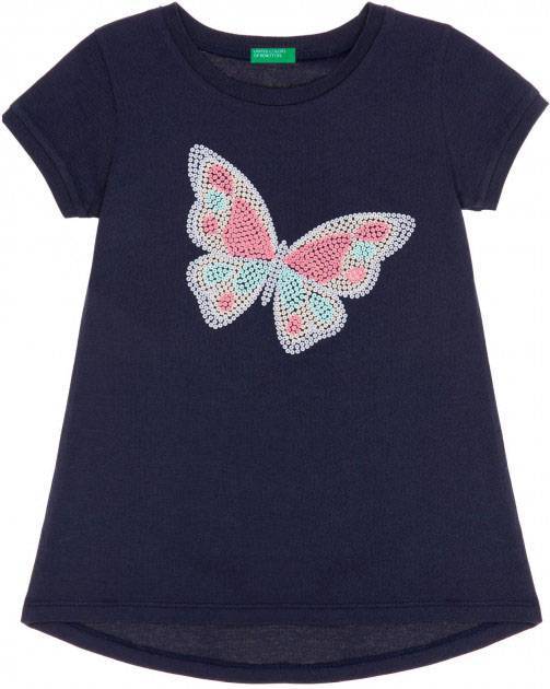 ΜΠΛΟΥΖΑ ΜΕ ΚΟΝΤΟ ΜΑΝΙΚΙ BENETTON FUNZIONE GIRL ΣΚΟΥΡΟ ΜΠΛΕ (82 CM)-(1-2 ΕΤΏΝ) BENETTON