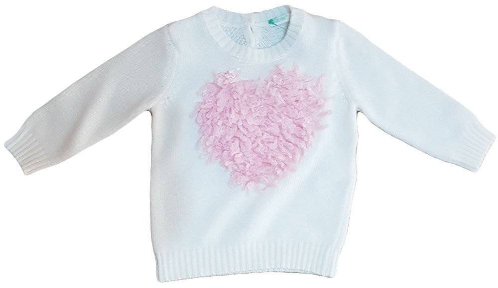 BENETTON ΠΟΥΛΟΒΕΡ BENETTON 5BB IMPIANTO OCT ΛΕΥΚΟ (68 CM)-(6-9 ΜΗΝΏΝ)