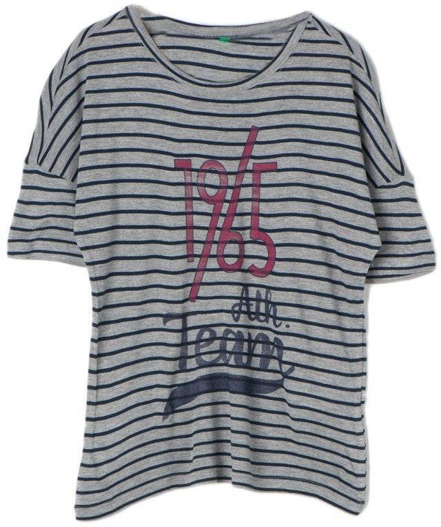 T-SHIRT BENETTON P. COLLEGE 1 G ΓΚΡΙ/ΜΑΥΡΟ (100 CM)-(3-4 ΕΤΩΝ) BENETTON