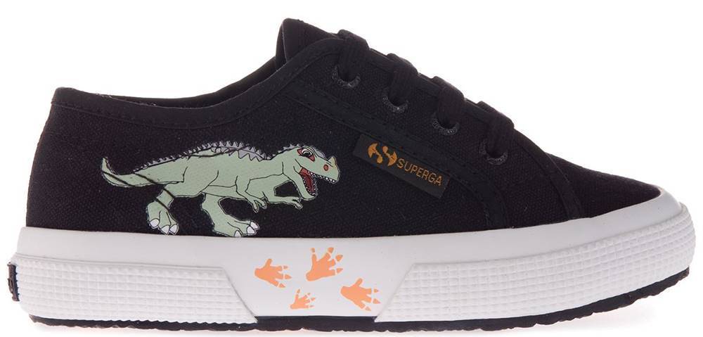 ΠΑΠΟΥΤΣΙ SUPERGA 2750 KIDS DINO S61131W ΜΑΥΡΟ (EU:35)