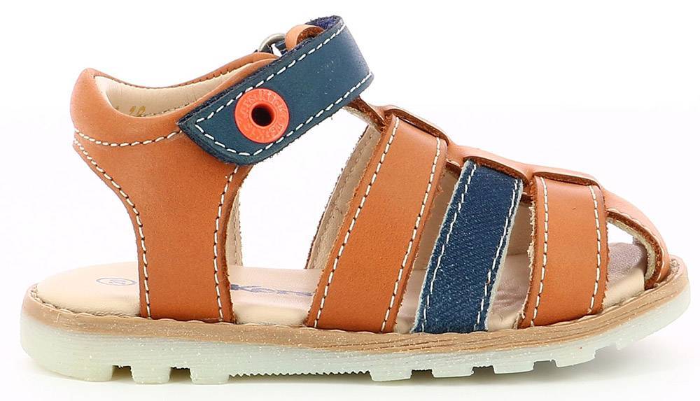 ΠΑΠΟΥΤΣΟΠΕΔΙΛΑ KICKERS NONOSTI 858420 ΚΑΜΕΛ/ΣΚΟΥΡΟ ΜΠΛΕ (EU:22) KICKERS