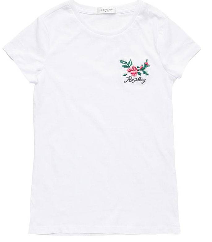 T-SHIRT REPLAY SG7400.065.23162-001 ΛΕΥΚΟ (128 ΕΚ.)-(8 ΕΤΩΝ) REPLAY