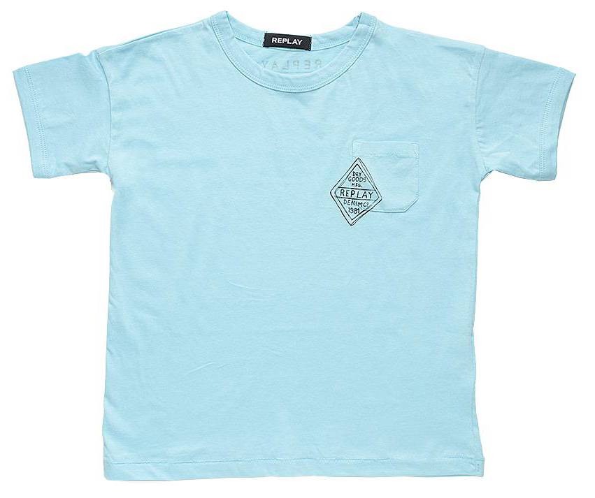 T-SHIRT REPLAY SB7308.041.20994-595 ΓΑΛΑΖΙΟ (162 ΕΚ.)-(14 ΕΤΩΝ)