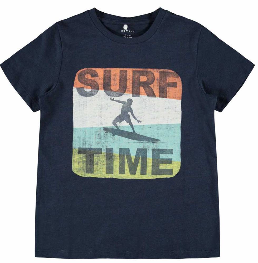 T-SHIRT NAME IT 13190479 NKMJAIDEN SS TOP BOX ΣΚΟΥΡΟ ΜΠΛΕ (122-128 CM)-(7-8 ΕΤΩΝ) NAME IT