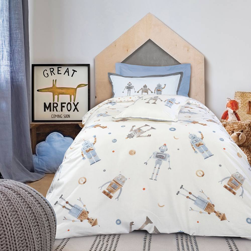 ΣΕΤ ΚΟΥΒΕΡΛΙ DAS HOME MONO KID ΜΠΕΖ/ΓΚΡΙ 160X240 ΣΧ.4719