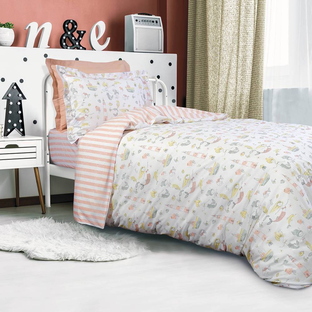 ΣΕΤ ΣΕΝΤΟΝΙΑ DAS HOME MONO KID ΡΟΖ/ΓΚΡΙ/ΚΙΤΡΙΝΟ 170X260 ΣΧ.4722