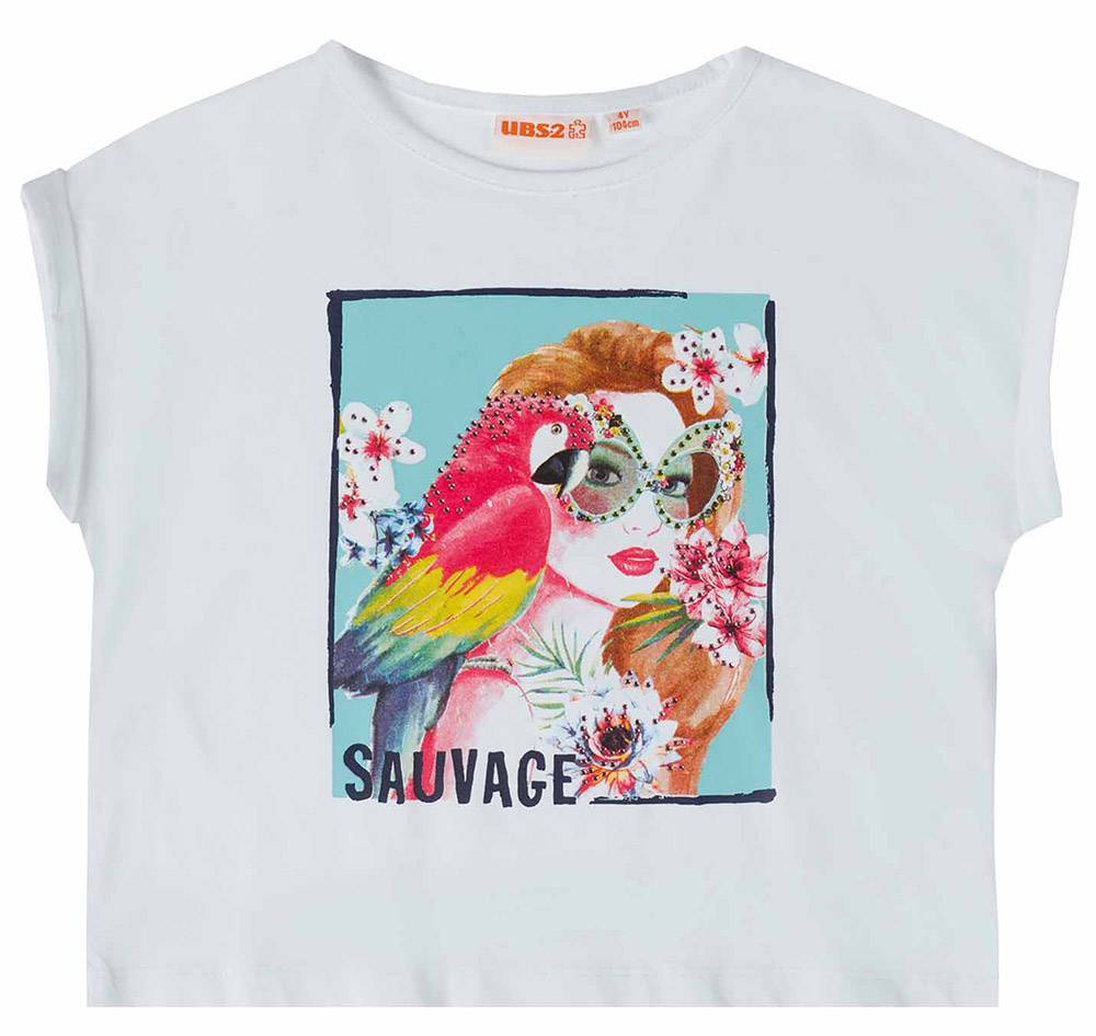 UBS2 CROP TOP UBS2 E219306-999 ΛΕΥΚΟ (5 ΕΤΩΝ)-(110 CM)