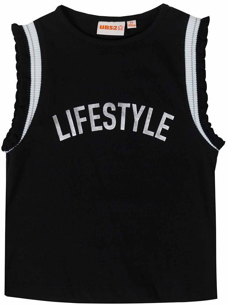 ΜΠΛΟΥΖΑ ΑΜΑΝΙΚΗ UBS2 E219316-32 ΜΑΥΡΟ (6 ΕΤΩΝ)-(116 CM)