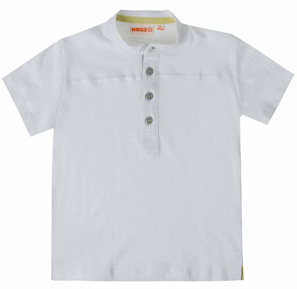 POLO T-SHIRT UBS2 E219336-01 ΛΕΥΚΟ (6 ΕΤΩΝ)-(116 CM)