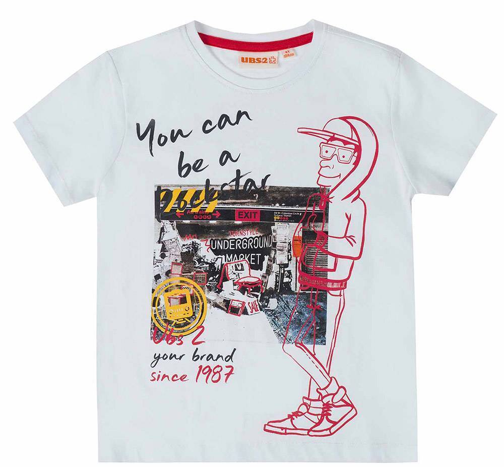 UBS2 T-SHIRT UBS2 E219364-999 ΛΕΥΚΟ (3 ΕΤΩΝ)-(98 CM)