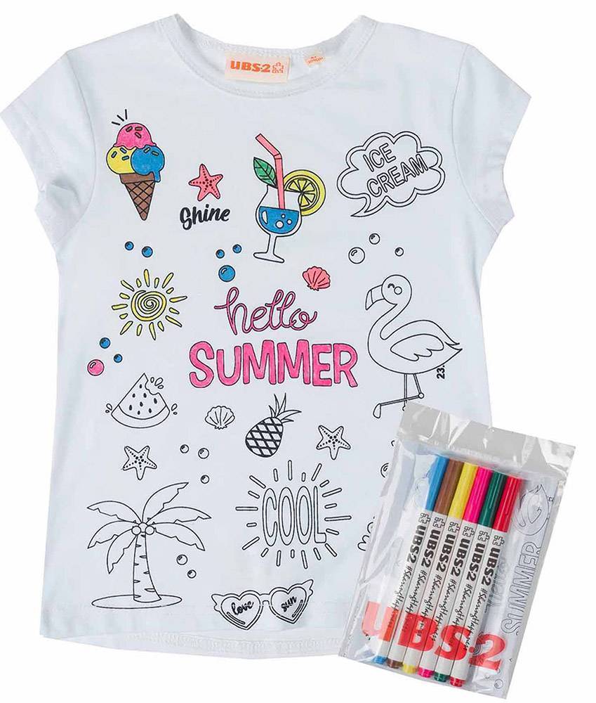 T-SHIRT UBS2 E219374-999 ΛΕΥΚΟ (6 ΕΤΩΝ)-(116 CM) UBS2