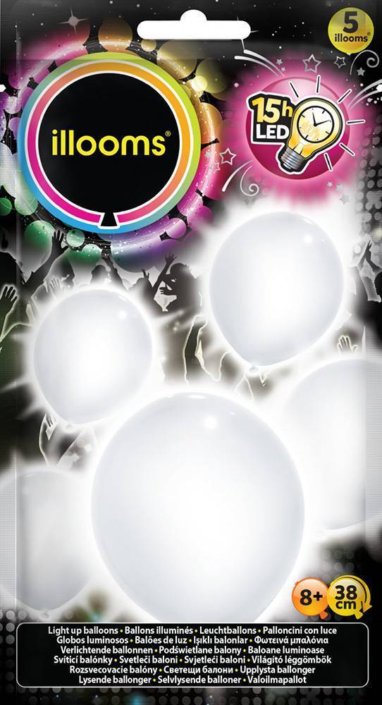 ΣΕΤ ΦΩΤΕΙΝΑ ΜΠΑΛΟΝΙΑ GIOCHI PREZIOSI ILLOOMS LED BALLOONS ΑΣΗΜΙ 5ΤΜΧ (LLM12000) GIOCHI PREZIOSI