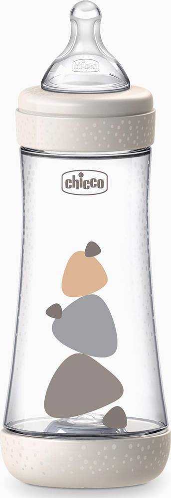 ΜΠΙΜΠΕΡΟ ΠΛΑΣΤΙΚΟ CHICCO P5 UNISEX 300ML ΜΕ ΘΗΛΗ ΣΙΛΙΚΟΝΗ 4Μ+