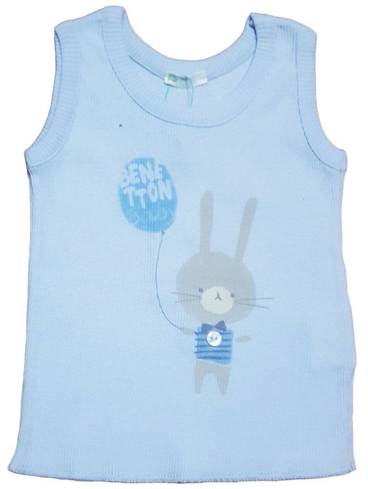 ΦΑΝΕΛΑΚΙ BENETTON FOUNDATION BABY BOY ΣΙΕΛ (6-9 ΜΗΝΩΝ)-(68 CM) BENETTON