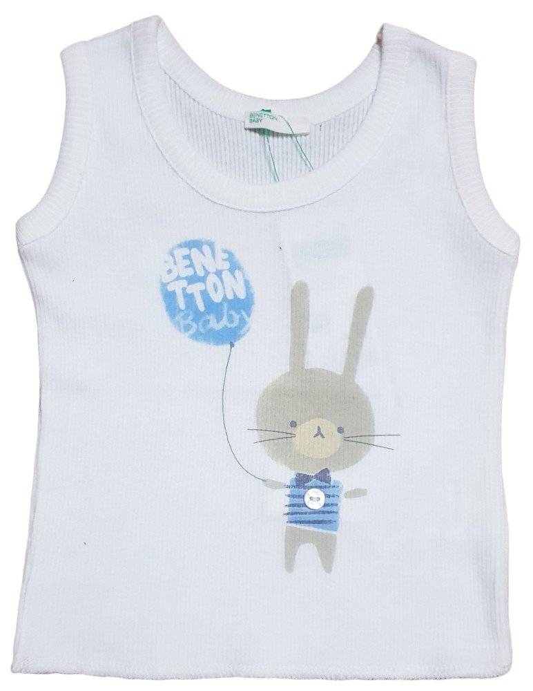 BENETTON ΦΑΝΕΛΑΚΙ BENETTON FOUNDATION BABY BOY ΛΕΥΚΟ (6-9 ΜΗΝΩΝ)-(68 CM)
