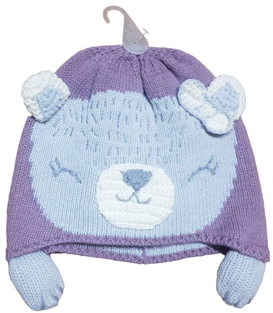 ΣΚΟΥΦΟΣ BENETTON FOUNDATION BABY ΓΚΡΙ/ΜΩΒ/ΓΑΛΑΖΙΟ (3-6 ΜΗΝΩΝ)-(42 CM) BENETTON