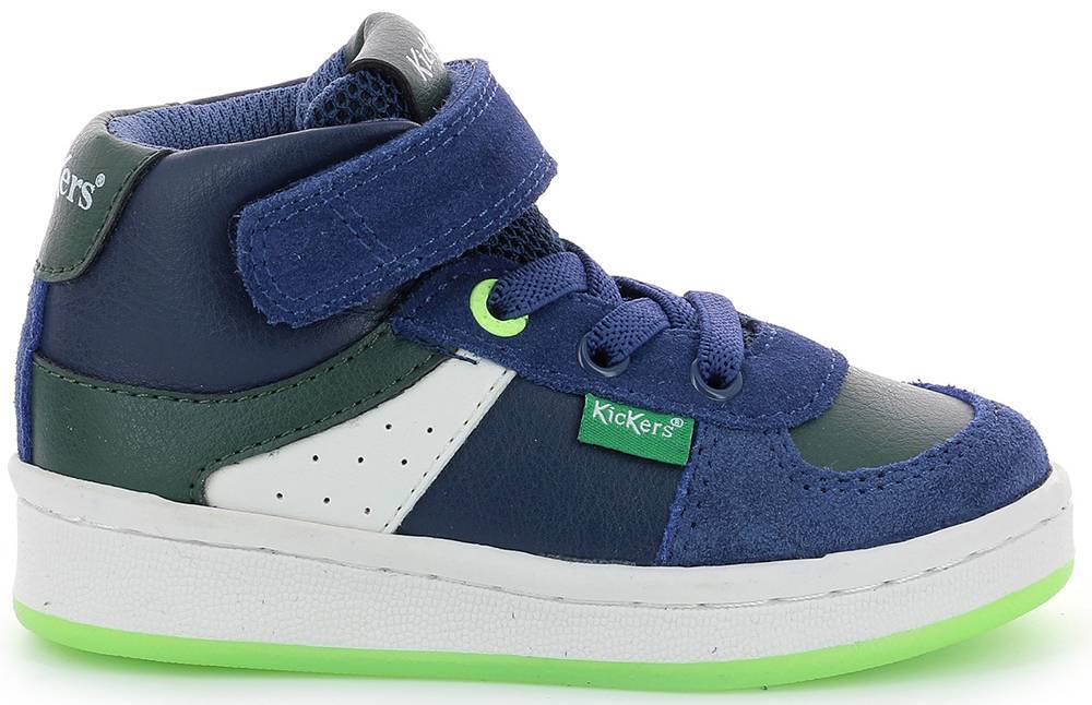 ΜΠΟΤΑΚΙ KICKERS BILBON BB MID 664560 ΜΠΛΕ/ΠΡΑΣΙΝΟ/ΛΕΥΚΟ (EU:24)