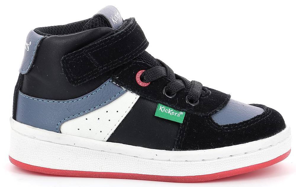 ΜΠΟΤΑΚΙ KICKERS BILBON BB MID 664560 ΓΚΡΙ/ΜΑΥΡΟ/ΛΕΥΚΟ (EU:33)