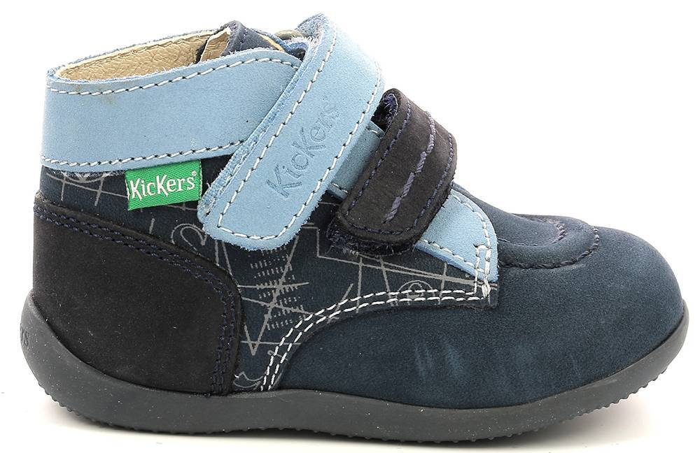 ΜΠΟΤΑΚΙ KICKERS BONKRO-2 860096 ΣΚΟΥΡΟ ΜΠΛΕ/ΓΑΛΑΖΙΟ (EU:20)