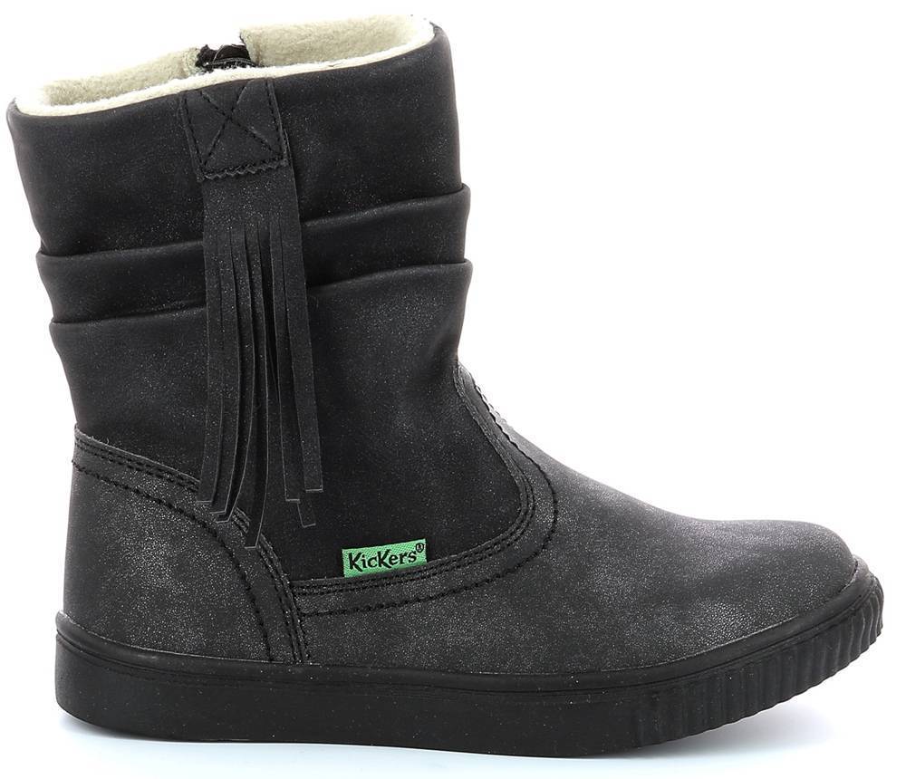 ΜΠΟΤΑΚΙ KICKERS RUMBY 830170 ΜΑΥΡΟ ΜΕΤΑΛΛΙΖΕ (EU:28) KICKERS