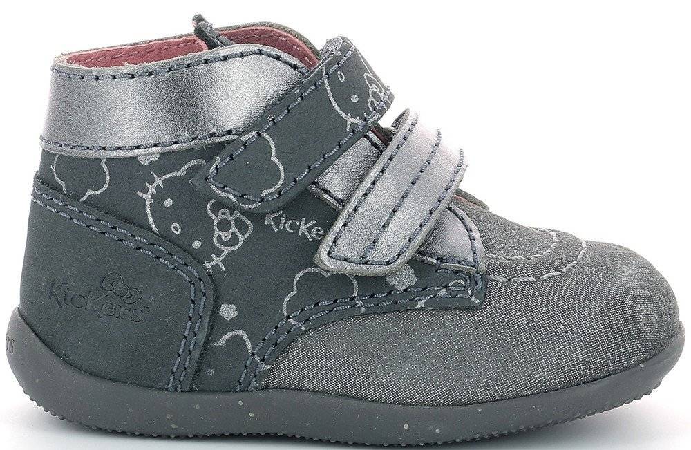 ΜΠΟΤΑΚΙ KICKERS BONKRO-2 860099 ΓΚΡΙ/ΑΣΗΜΙ (EU:20)