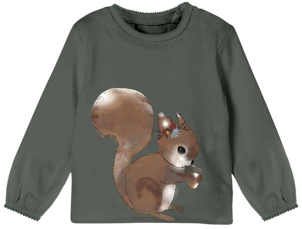 ΜΠΛΟΥΖΑ ΜΑΚΡΥΜΑΝΙΚΗ NAME IT 13196356 NBFREBECCA ΣΚΟΥΡΟ ΛΑΔΙ (80 CM)-(12 ΜΗΝΩΝ) NAME IT