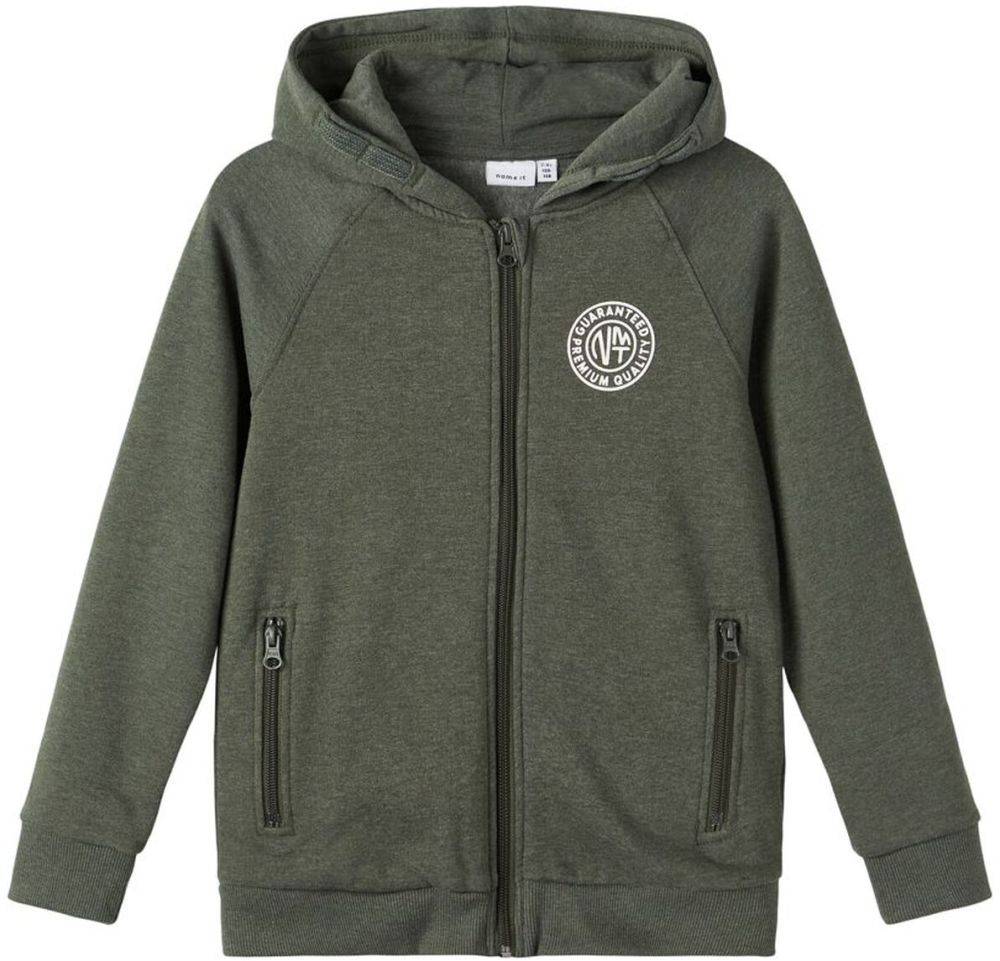 HOODIE ΜΕ ΦΕΡΜΟΥΑΡ NAME IT 13196337 NKMSOLLOW ΣΚΟΥΡΟ ΠΡΑΣΙΝΟ (146-152 CM)-(11-12 ΕΤΩΝ) NAME IT