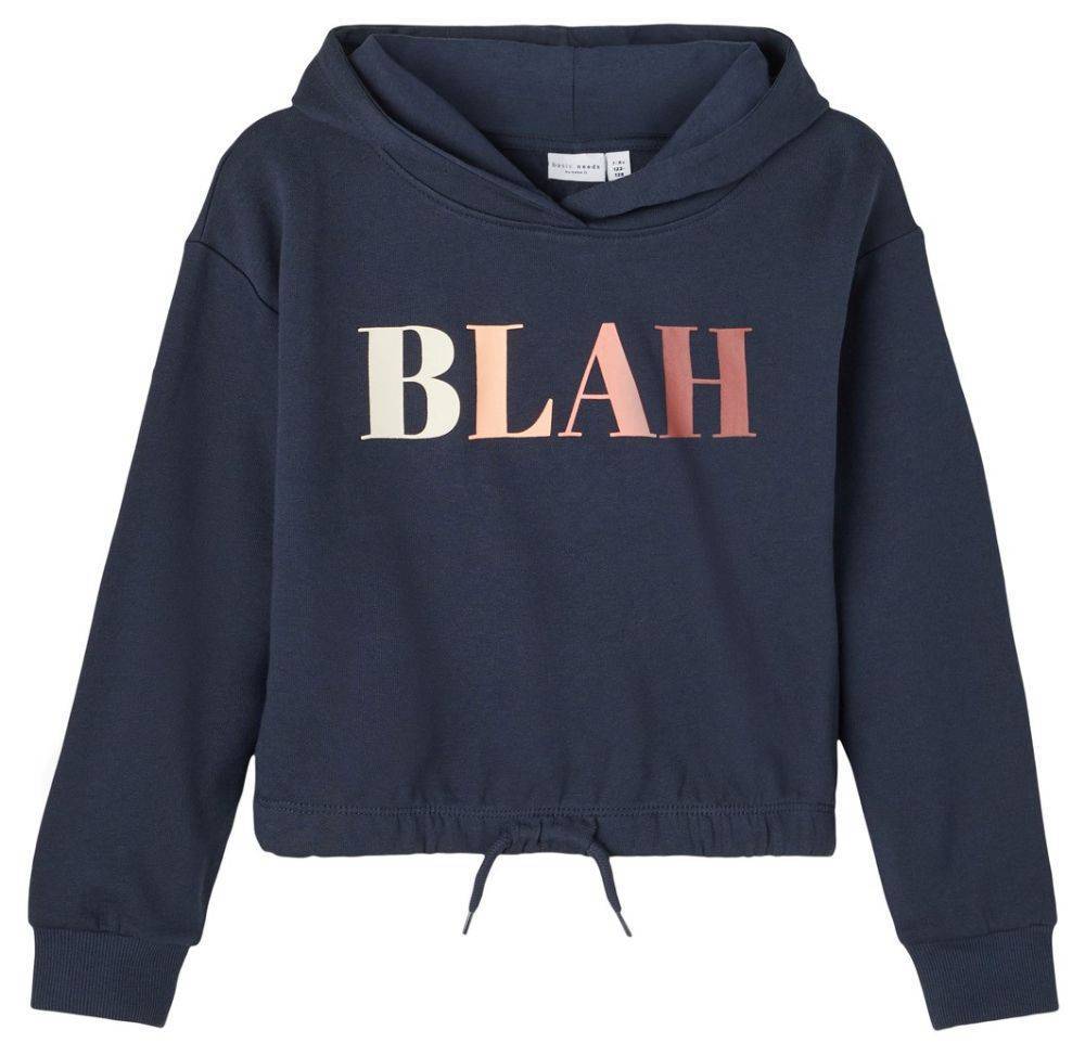 HOODIE NAME IT 13194371 NKFVIALA ΣΚΟΥΡΟ ΜΠΛΕ (134-140 CM)-(9-10 ΕΤΩΝ) NAME IT