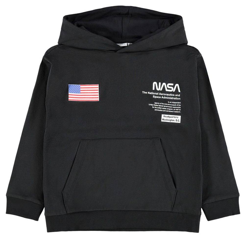 HOODIE NAME IT 13196656 NKMNASA ΜΑΥΡΟ (134-140 CM)-(9-10 ΕΤΩΝ) NAME IT