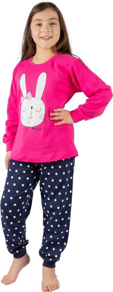 ΠΥΤΖΑΜΕΣ NINA CLUB 144 ΦΟΥΞΙΑ/ΣΚΟΥΡΟ ΜΠΛΕ (80-90CM)-(1 ΕΤΟΥΣ)