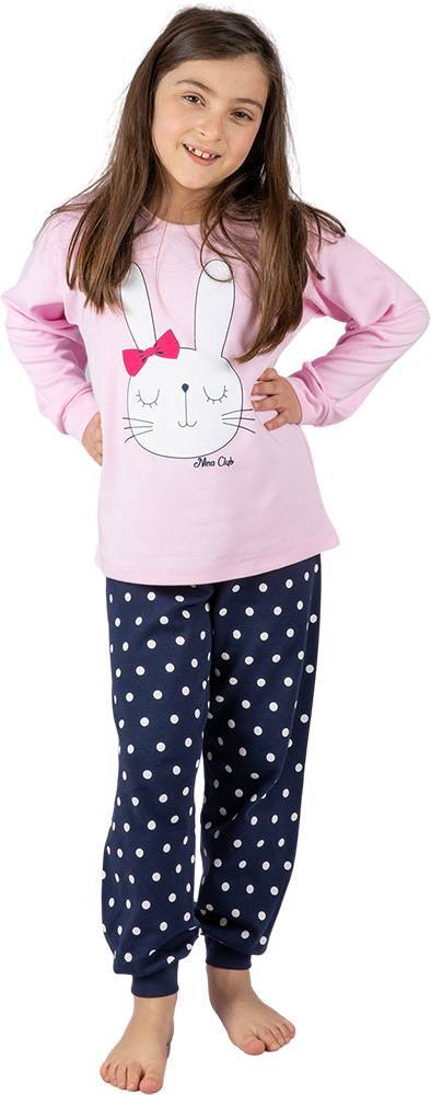 ΠΥΤΖΑΜΕΣ NINA CLUB 144 ΡΟΖ/ΣΚΟΥΡΟ ΜΠΛΕ (80-90CM)-(1 ΕΤΟΥΣ)