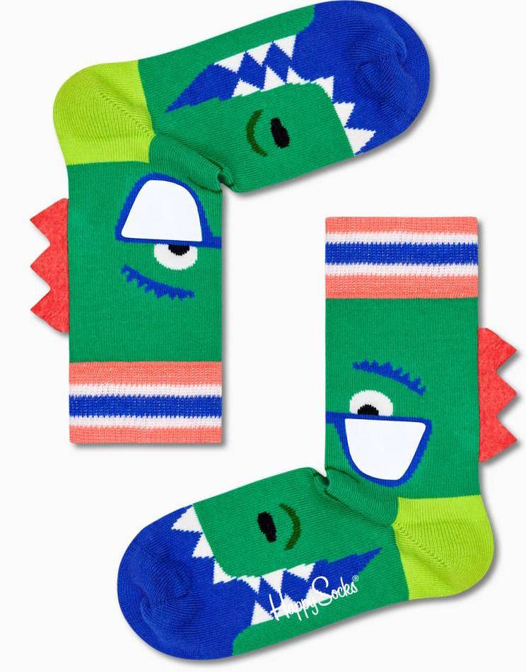 ΚΑΛΤΣΕΣ HAPPY SOCKS KIDS COOL DINO SOCK KCOD01-7300 ΠΡΑΣΙΝΟ/ΠΟΛΥΧΡΩΜΟ (EU:33-35) HAPPY SOCKS