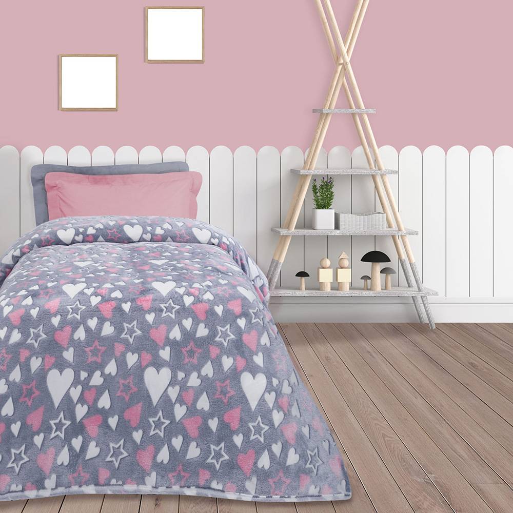 DAS HOME ΚΟΥΒΕΡΤΑ DAS HOME FLEECE 4772 ΓΚΡΙ ΡΟΖ 160X220CM