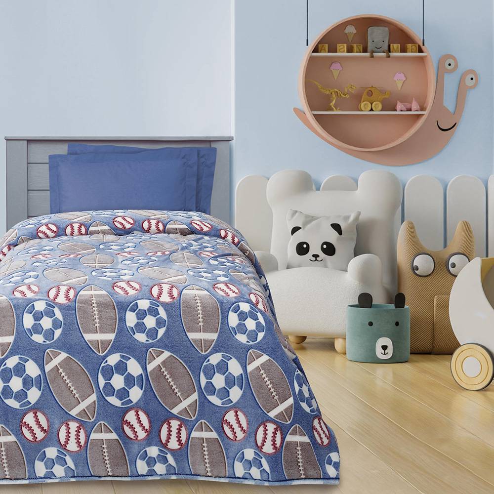 ΚΟΥΒΕΡΤΑ DAS HOME FLEECE 4773 ΓΚΡΙ/ΜΠΛΕ 160X220CM