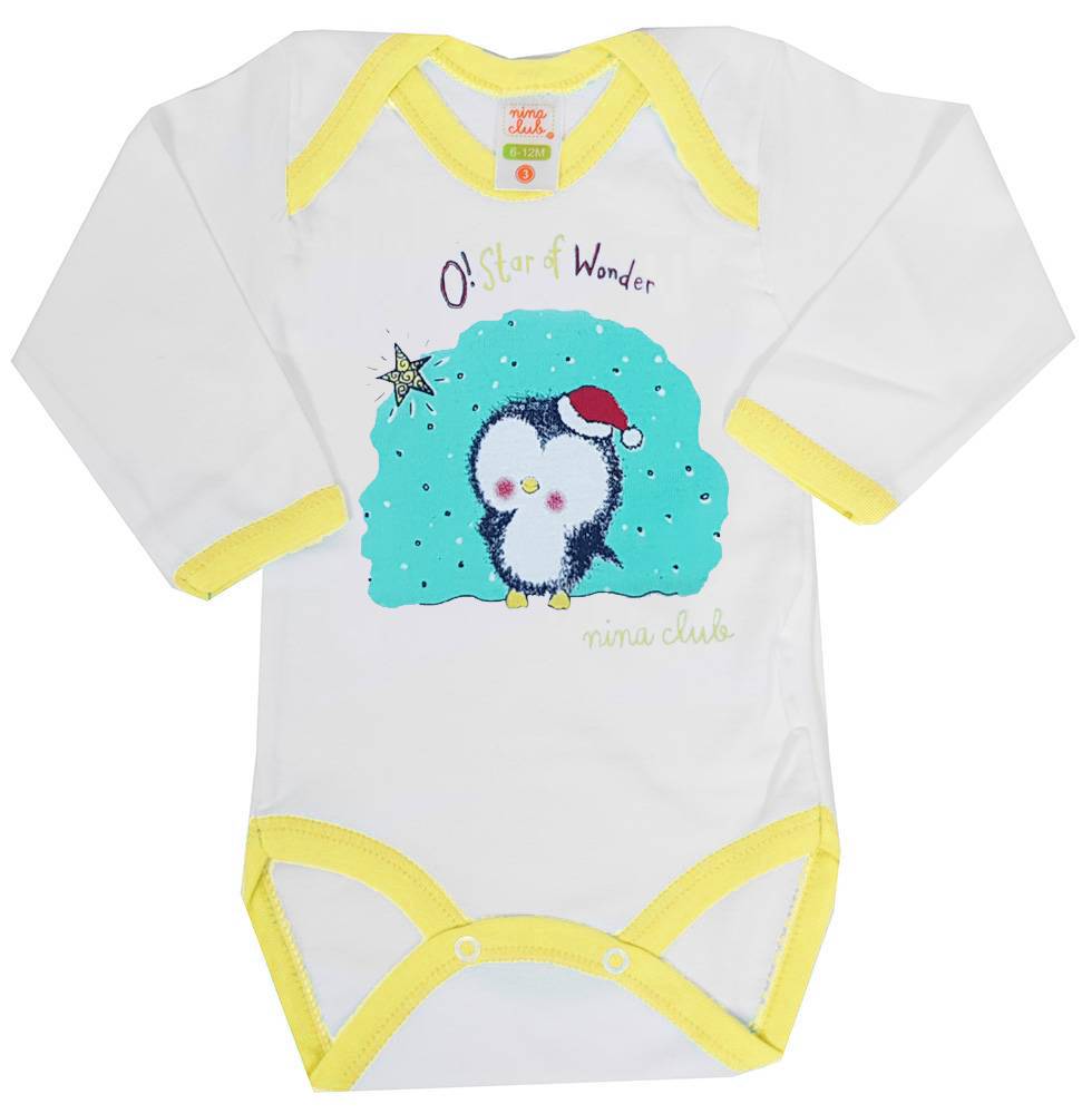 ΦΟΡΜΑΚΙ ΜΑΚΡΥΜΑΝΙΚΟ NINA CLUB 74 ΠΙΓΚΟΥΙΝΟΣ ΛΕΥΚΟ/ΚΙΤΡΙΝΟ (74 CM)-(6-12 ΜΗΝΩΝ) NINA CLUB