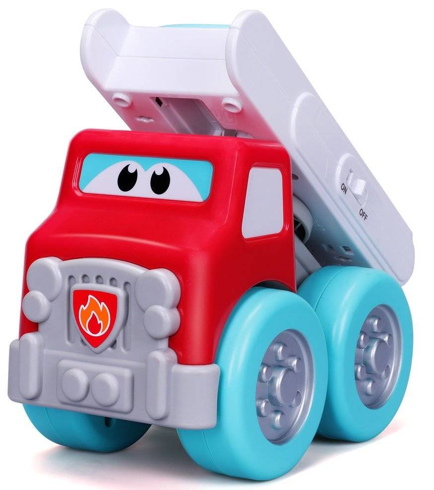 BBURAGO JUNIOR ΠΥΡΟΣΒΕΣΤΙΚΟ ΟΧΗΜΑ BBURAGO JUNIOR DRIVE N ROCK TOW TRUCK ΜΕ ΠΙΑΝΟ (16-89033)