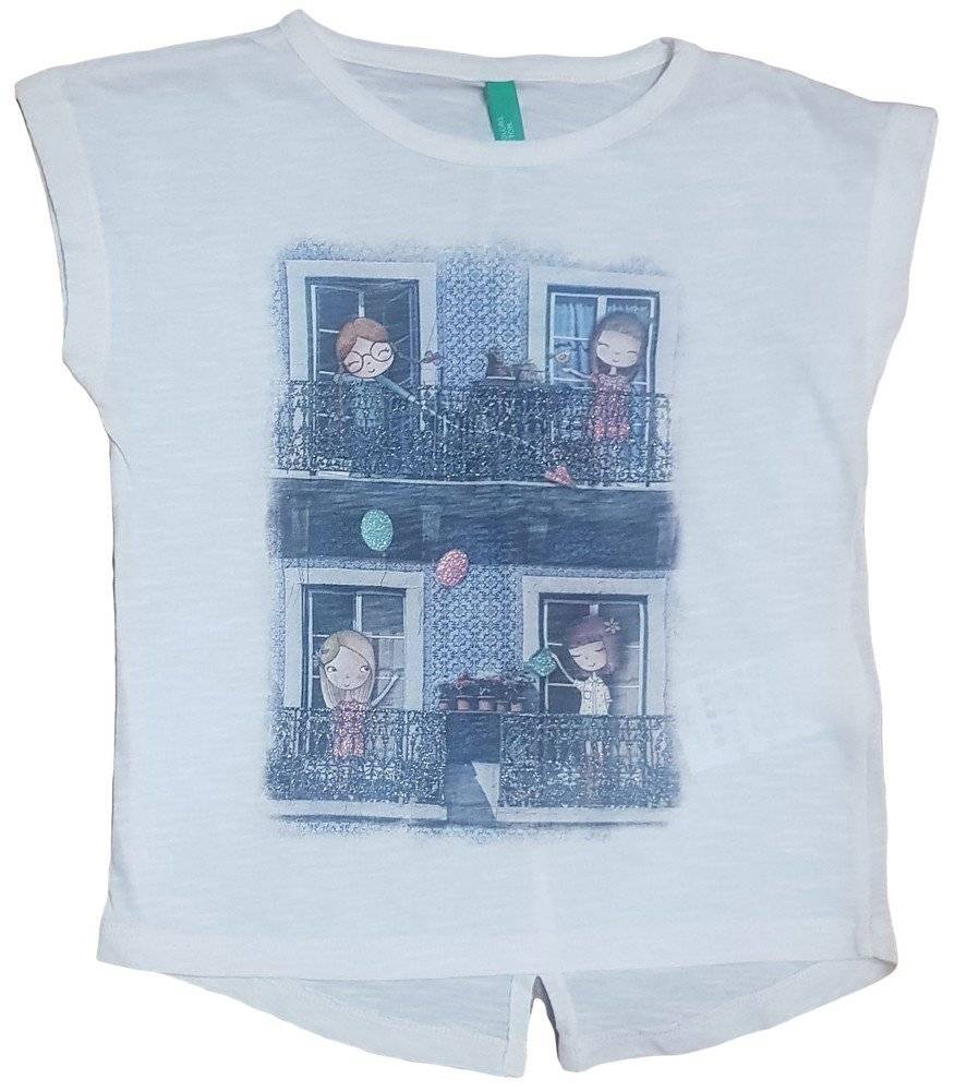 ΜΠΛΟΥΖΑ ΜΕ ΚΟΝΤΟ ΜΑΝΙΚΙ BENETTON CRAFT GIRL ΛΕΥΚΟ (82 CM)-(1-2 ΕΤΩΝ)