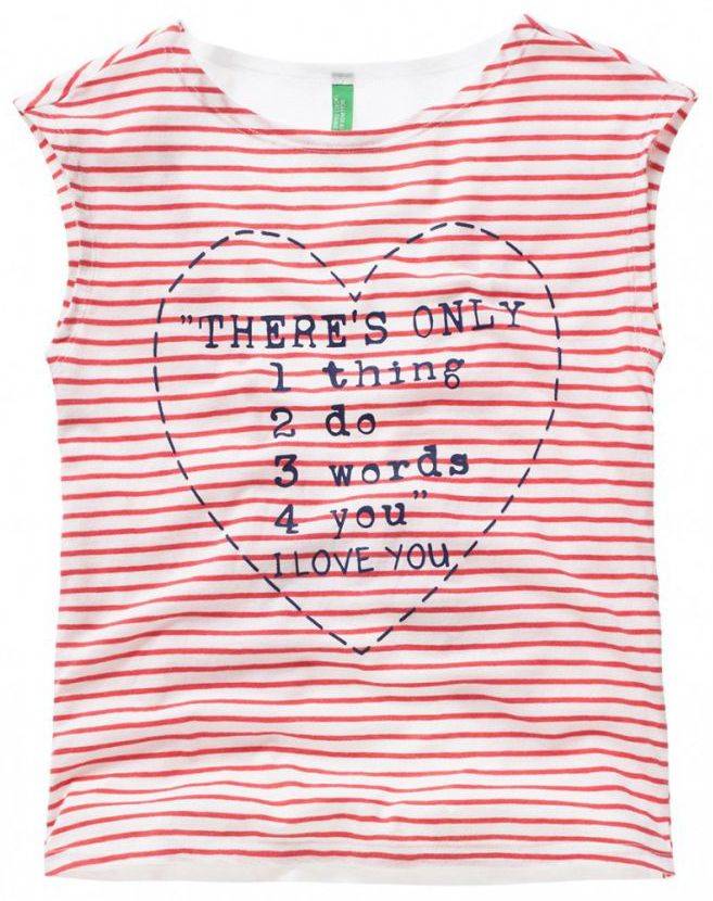 T-SHIRT BENETTON SEASIDE CITY ΡΙΓΕ ΛΕΥΚΟ/ΚΟΚΚΙΝΟ (90 CM)-(2 ΕΤΩΝ)