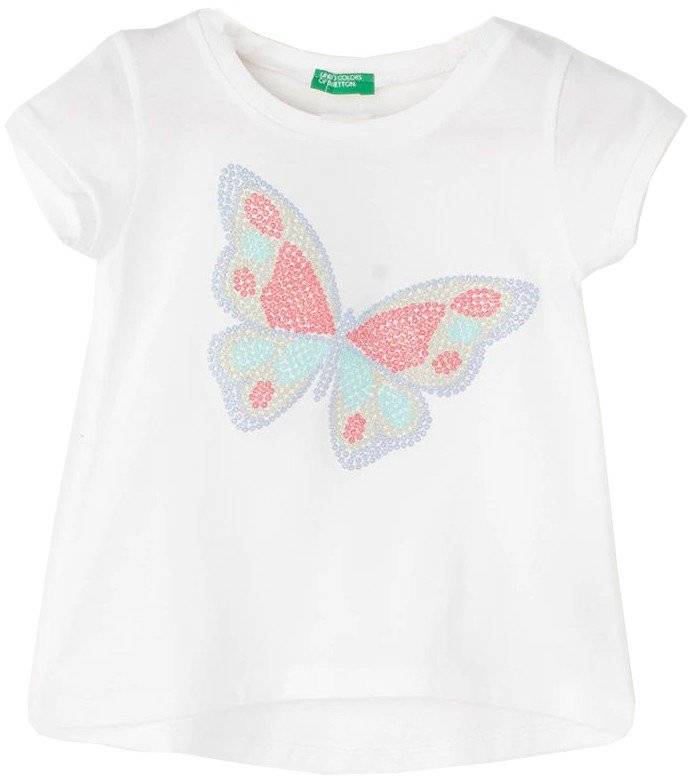 ΜΠΛΟΥΖΑ ΜΕ ΚΟΝΤΟ ΜΑΝΙΚΙ BENETTON FUNZIONE GIRL ΛΕΥΚΟ (90 CM)-(2 ΕΤΩΝ) BENETTON
